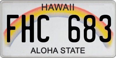 HI license plate FHC683