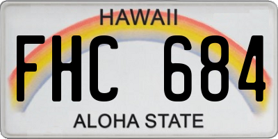 HI license plate FHC684