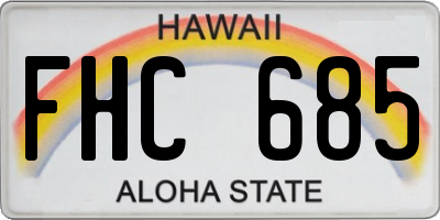 HI license plate FHC685
