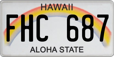 HI license plate FHC687