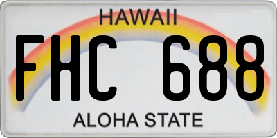 HI license plate FHC688