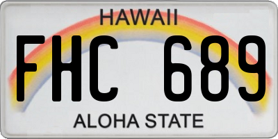 HI license plate FHC689