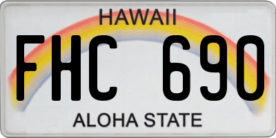 HI license plate FHC690
