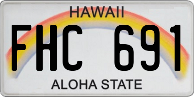HI license plate FHC691