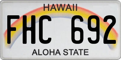 HI license plate FHC692