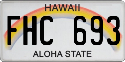 HI license plate FHC693