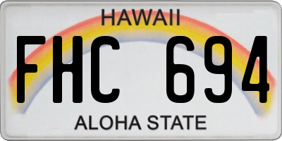 HI license plate FHC694