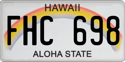 HI license plate FHC698