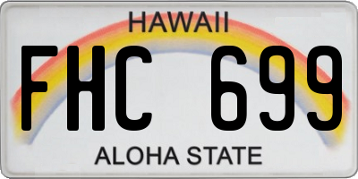 HI license plate FHC699