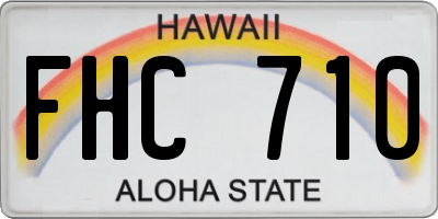 HI license plate FHC710