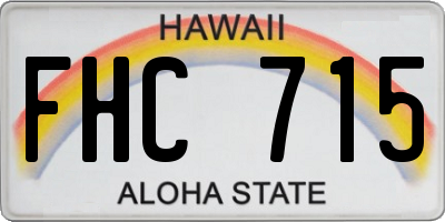 HI license plate FHC715