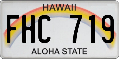 HI license plate FHC719