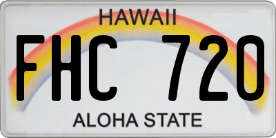 HI license plate FHC720