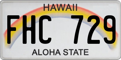 HI license plate FHC729