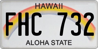 HI license plate FHC732