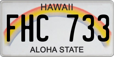 HI license plate FHC733