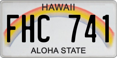 HI license plate FHC741