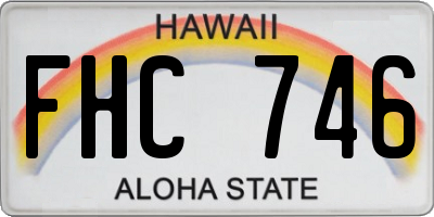 HI license plate FHC746