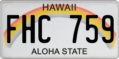HI license plate FHC759