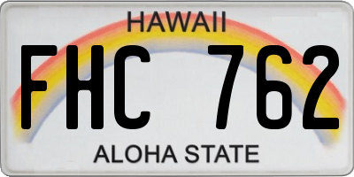 HI license plate FHC762