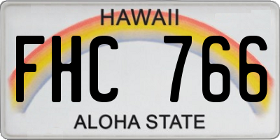 HI license plate FHC766