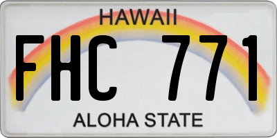 HI license plate FHC771