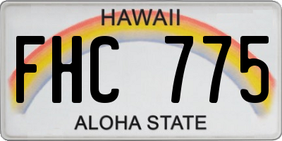 HI license plate FHC775
