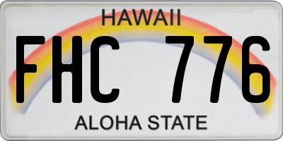 HI license plate FHC776