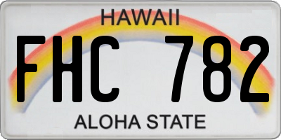 HI license plate FHC782