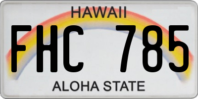 HI license plate FHC785