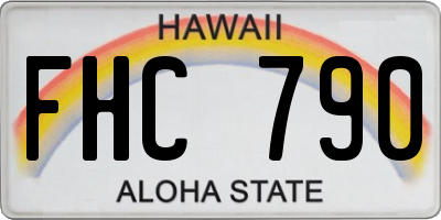 HI license plate FHC790