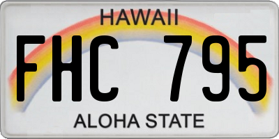 HI license plate FHC795