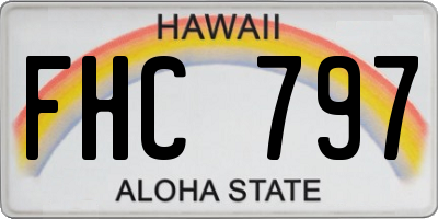 HI license plate FHC797