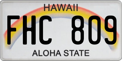 HI license plate FHC809