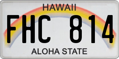 HI license plate FHC814