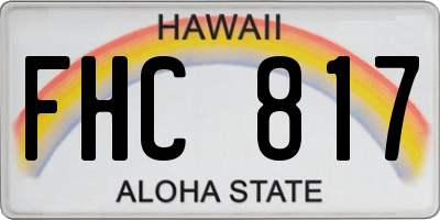 HI license plate FHC817