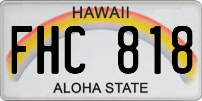 HI license plate FHC818