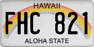 HI license plate FHC821
