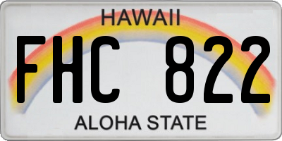 HI license plate FHC822
