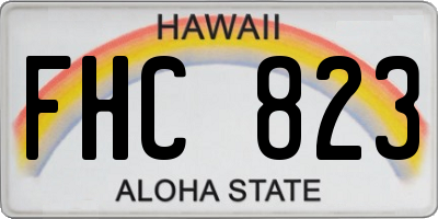 HI license plate FHC823