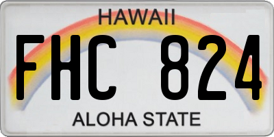 HI license plate FHC824