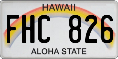 HI license plate FHC826