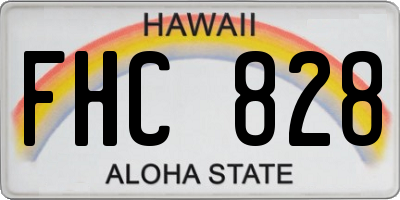 HI license plate FHC828
