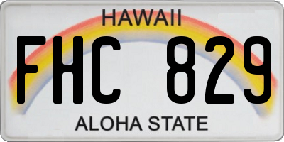 HI license plate FHC829