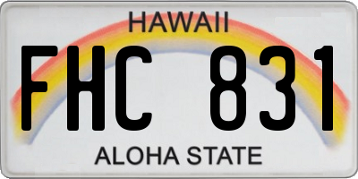 HI license plate FHC831