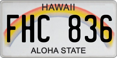 HI license plate FHC836