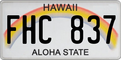 HI license plate FHC837