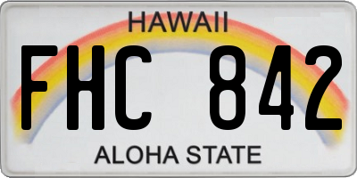 HI license plate FHC842