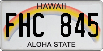 HI license plate FHC845