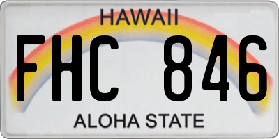 HI license plate FHC846